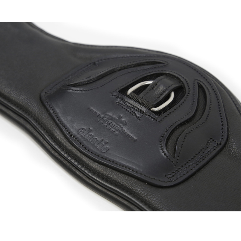 Schockemohle Pittsburgh Stretch Short Dressage Girth - Black/Silver-1